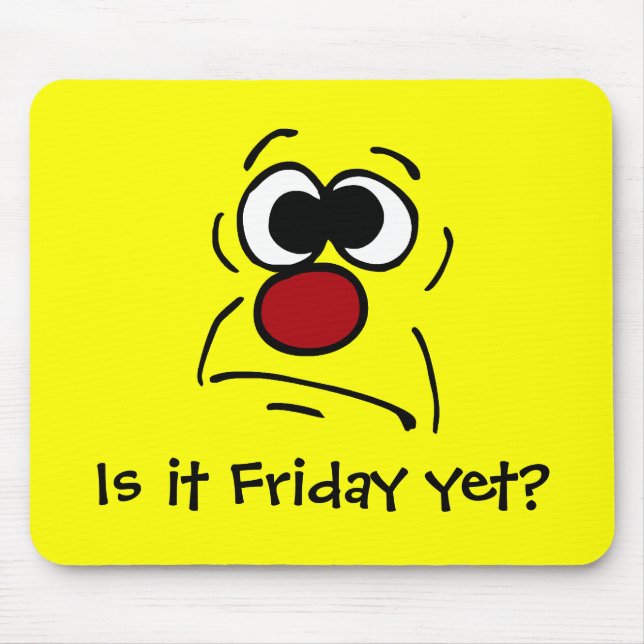 Unlucky Face Grumpey Mouse Pad (Front)