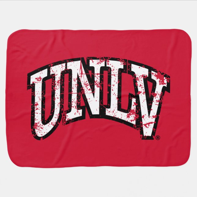 UNLV Distressed Baby Blanket (Horizontal)