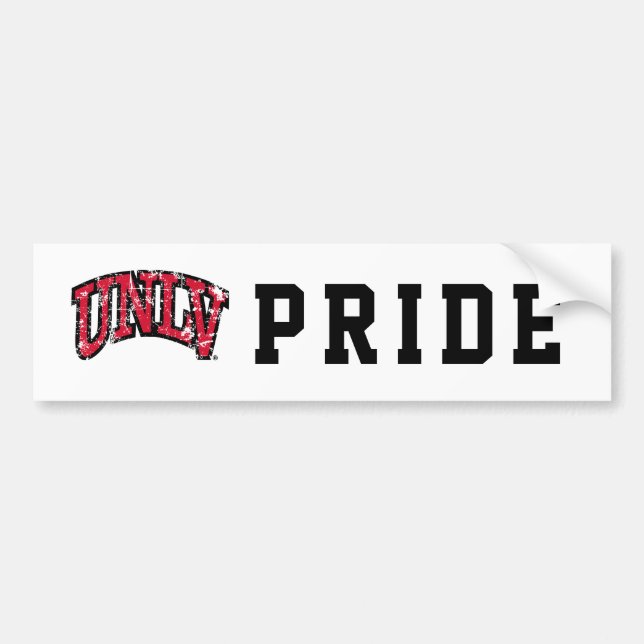 UNLV distressed Bumper Sticker (Front)