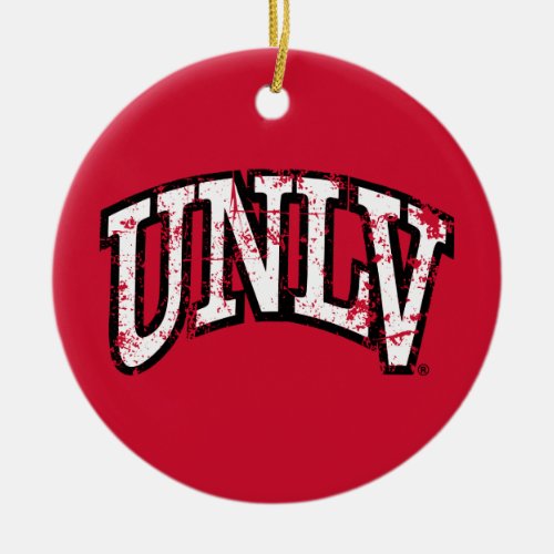 UNLV Distressed Ceramic Ornament