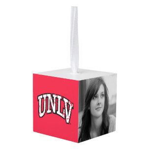 UNLV Distressed Cube Ornament