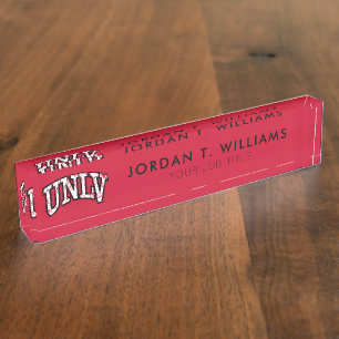 UNLV Distressed Desk Name Plate