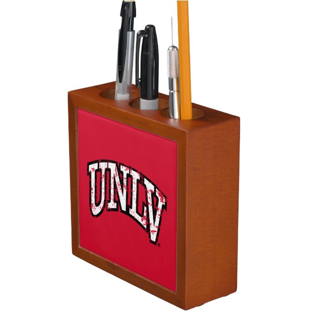 UNLV Distressed Desk Organizer (In Situ)