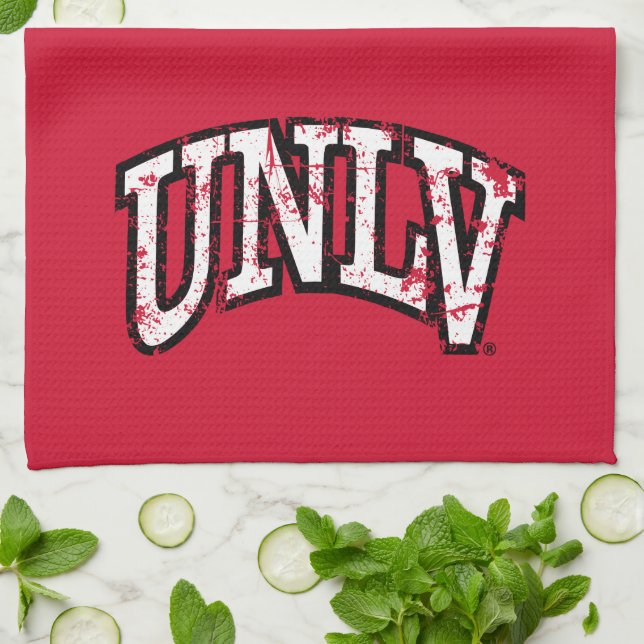 UNLV Distressed Kitchen Towel (Folded)