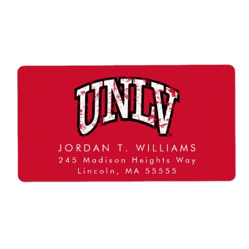 UNLV Distressed Label