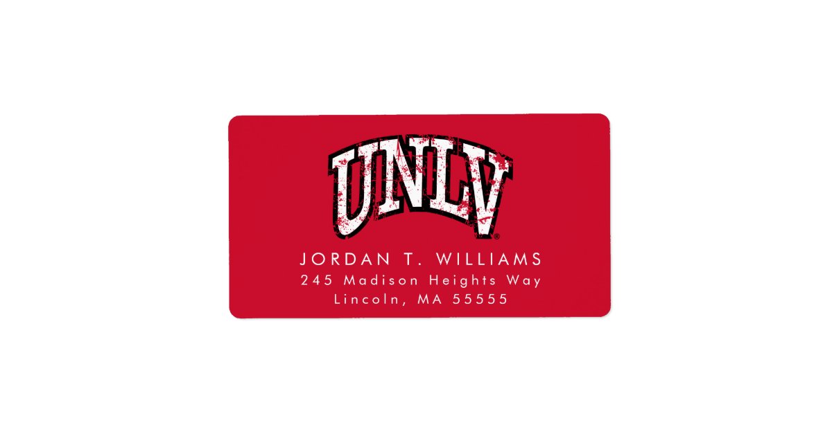 UNLV Distressed Label | Zazzle