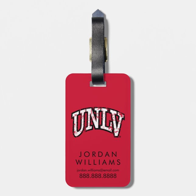 UNLV Distressed Luggage Tag (Back Vertical)