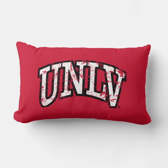 UNLV Distressed Lumbar Pillow (Front)