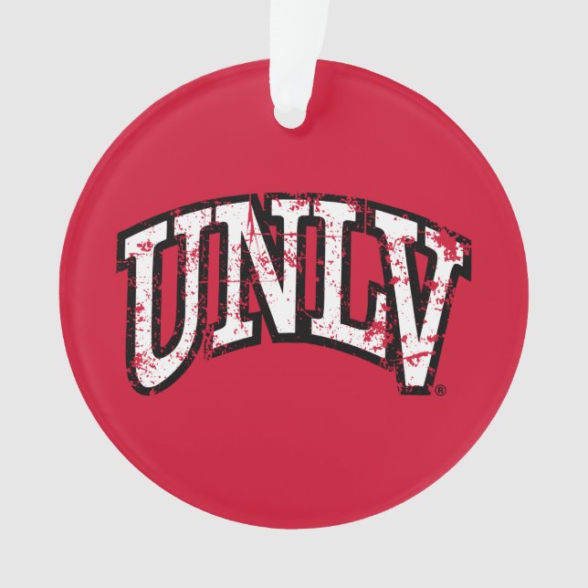 UNLV Distressed Ornament (Front)