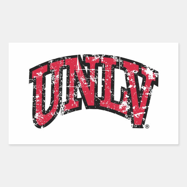 UNLV distressed Rectangular Sticker (Front)
