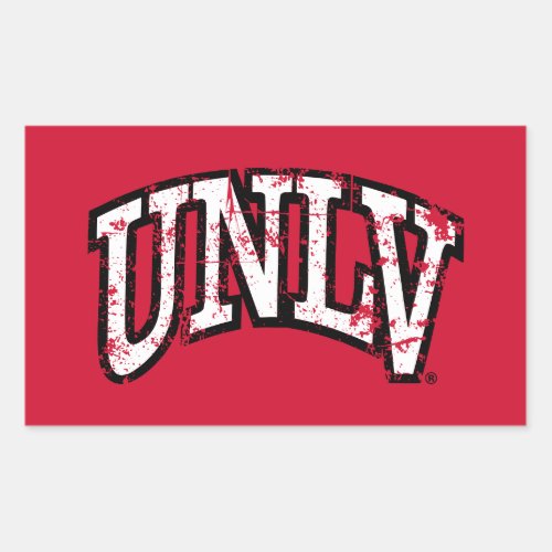 UNLV Distressed Rectangular Sticker