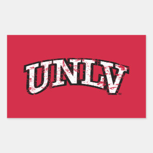 UNLV Distressed Rectangular Sticker