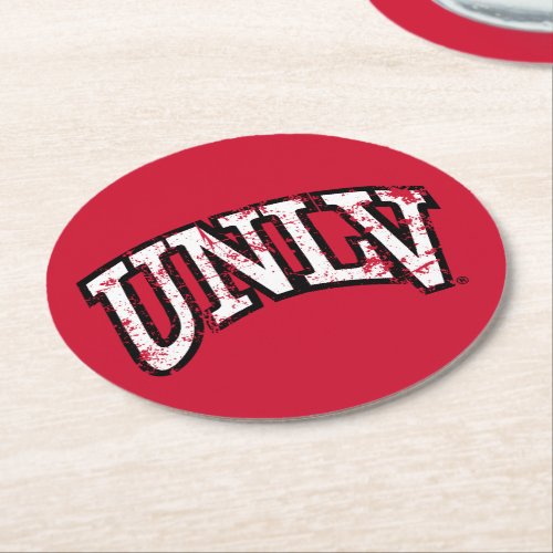 UNLV Distressed Round Paper Coaster