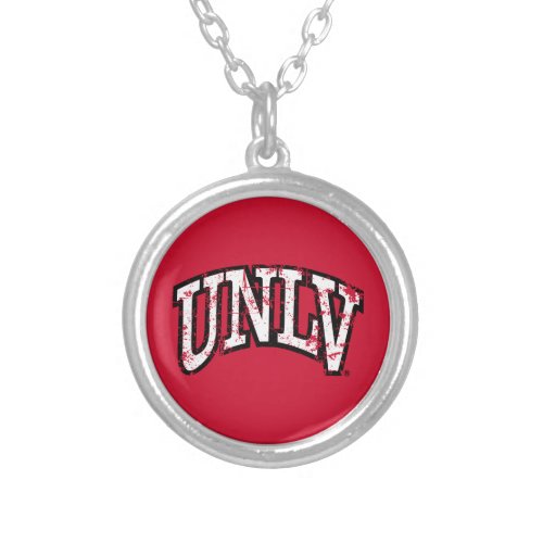 UNLV Distressed Silver Plated Necklace
