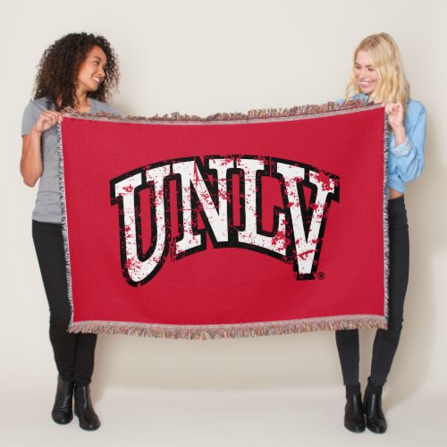 UNLV Distressed Throw Blanket