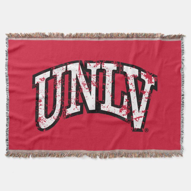 UNLV Distressed Throw Blanket (Front)