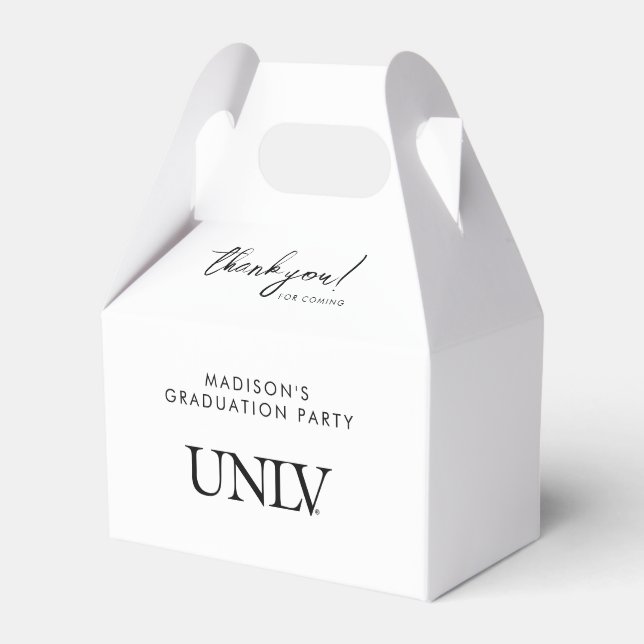 UNLV Logo Graduation Favor Boxes (Front Side)