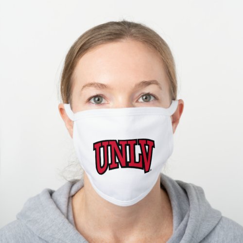 UNLV Logo White Cotton Face Mask