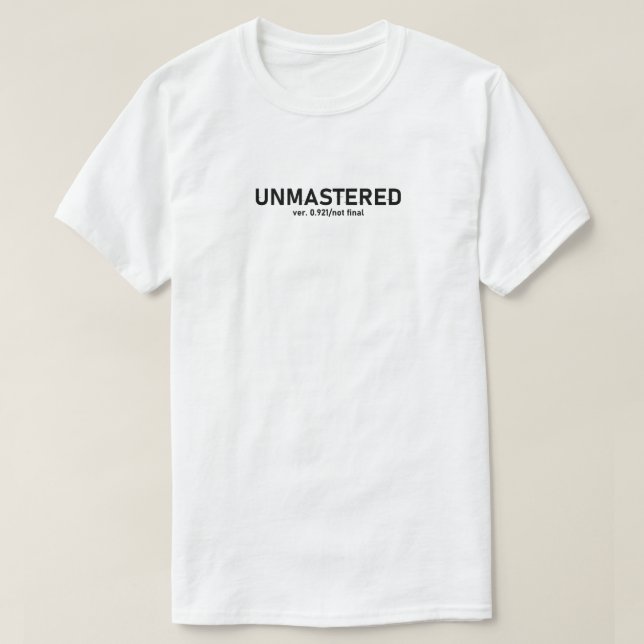 Unmastered Audio T-Shirt - Creative Glitch Style (Design Front)
