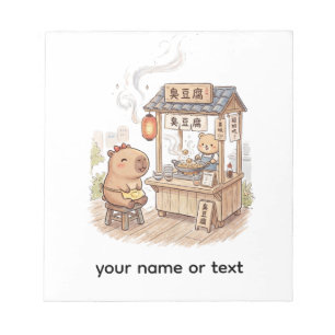 unny Capybara at Stinky Tofu Stall Taiwan Night Notepad