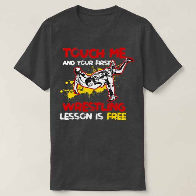unny Wrestling Hoodie Wrestling Coach Sports Gift T-Shirt (Design Front)