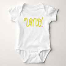 Uno First birthday onsie