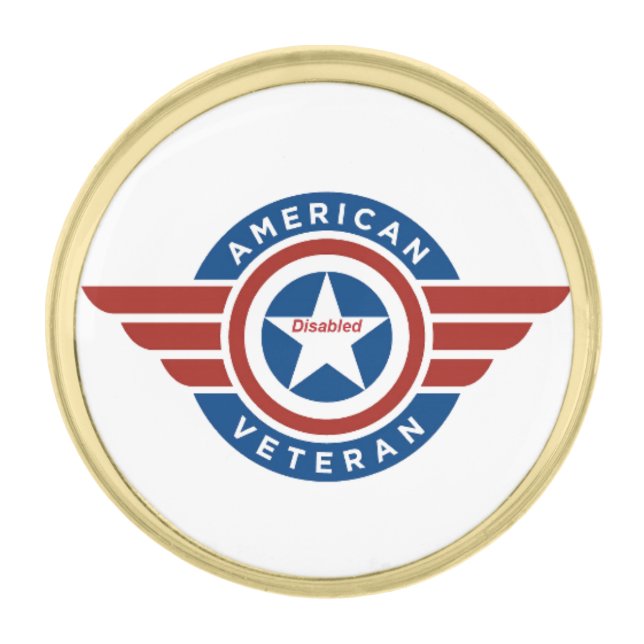 Unofficial American Veteran Lapel Pin - Disabled (Front)