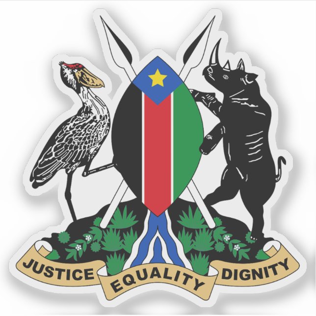 Unofficial coat of arms of South Sudan (2005–2011) Sticker (Front)
