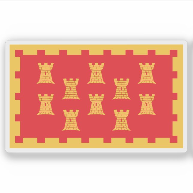Unofficial flag of Greater Manchester, England Sticker (Front)