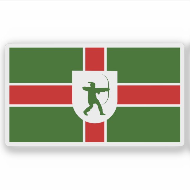 Unofficial flag of Nottinghamshire county, England Sticker (Front)