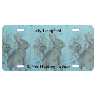 Unofficial Rabbit Hunting License Plate