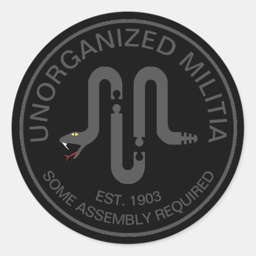 Unorganized Militia Sticker