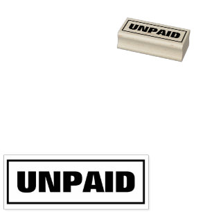 Unpaid Invoice official business custom color ink Rubber Stamp