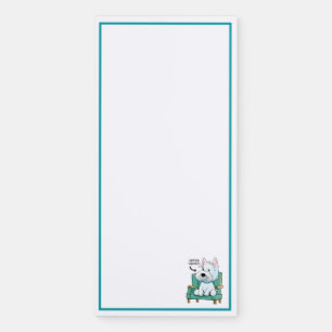 Unpaid therapist Westie Magnetic Notepad