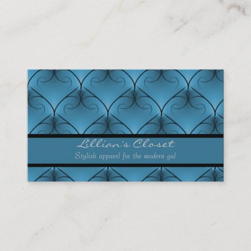 Unparalleled Elegance Business Card Blue Business Card