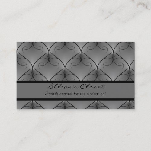 Unparalleled Elegance Business Card Dark Gray Business Card