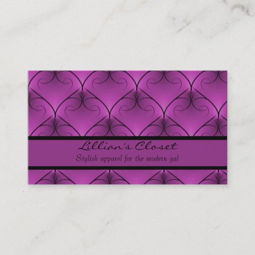 Unparalleled Elegance Business Card Purple Business Card