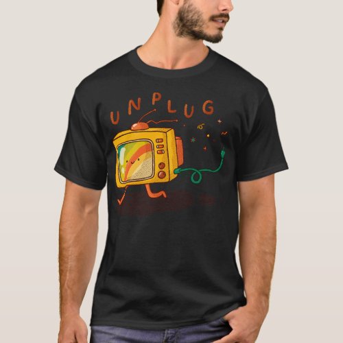 Unplug Crew Tv T_Shirt