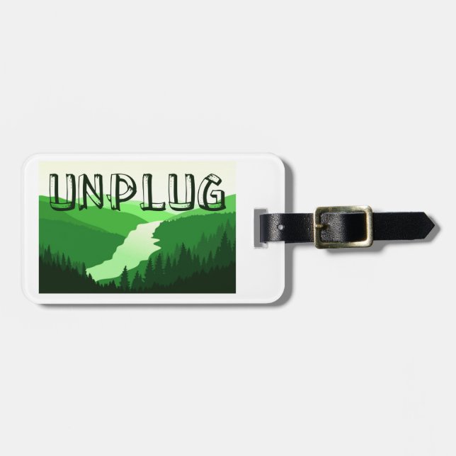Unplug Luggage Tag (Front Horizontal)