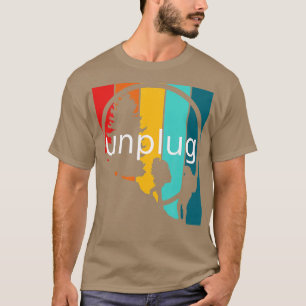 Unplug On The Trail Backpacking Hiking Retro T-Shirt