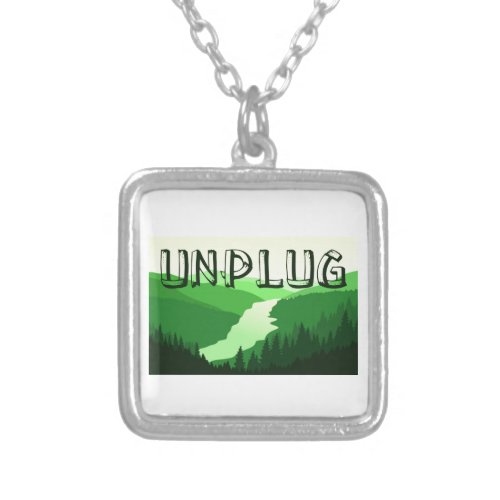 Unplug Silver Plated Necklace