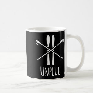 Unplug Ski Skier Skiing Slalom Down Hill Nordic Al Coffee Mug