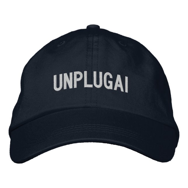 UNPLUGAI EMBROIDERED BASEBALL CAP (Front)