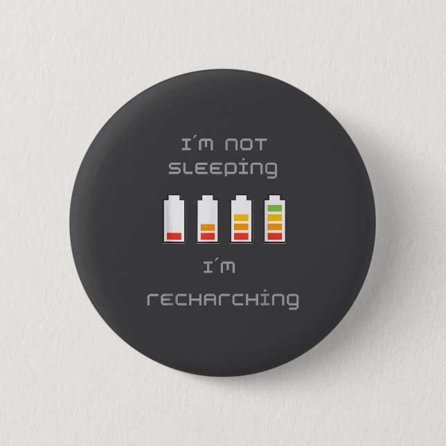 Unplugged &amp; Energized_ Cool Battery Design  Button (Front)