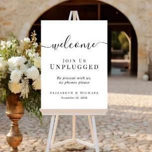 Unplugged Ceremony Minimalist Modern Wedding Foam Board