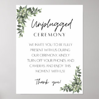 Unplugged Ceremony Poster