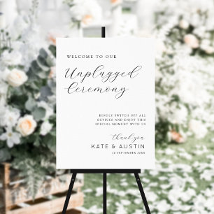 unplugged ceremony script wedding sign