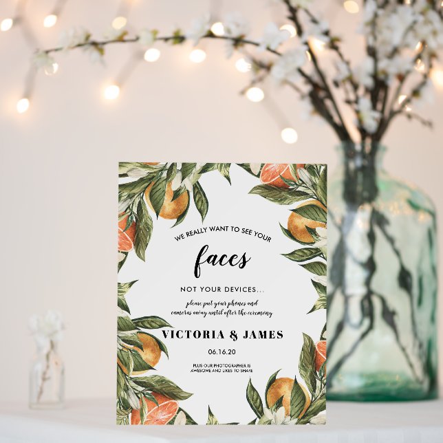 Unplugged Ceremony Sign | Elegant Citrus Orchard (In Situ (Wedding))