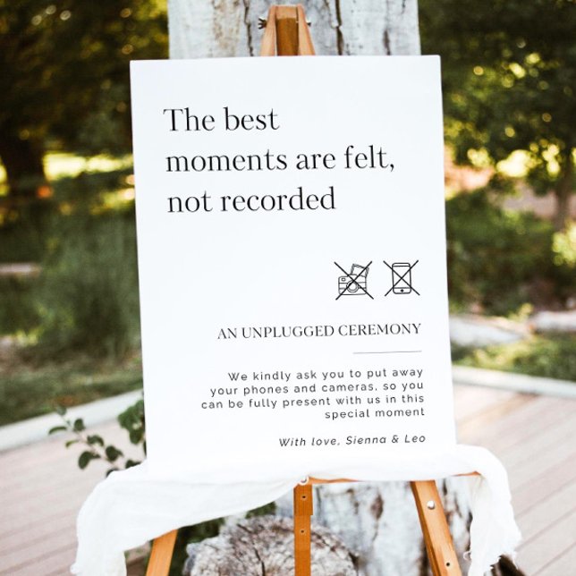 Unplugged Ceremony Sign, Wedding No Phones Sign (Creator Uploaded)