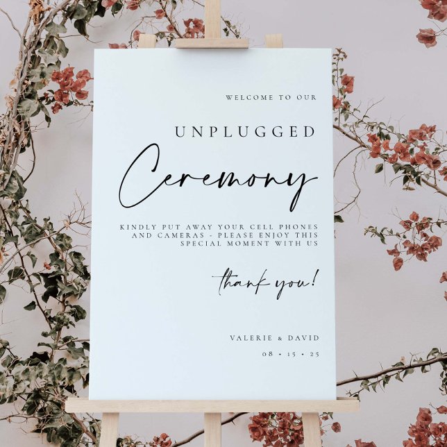 Unplugged Ceremony Sign Wedding Welcome Poster (Creator Uploaded)